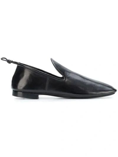 Lemaire Square Toe Slippers In Black