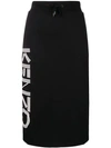 Kenzo Logo Pencil Skirt - 99  Black