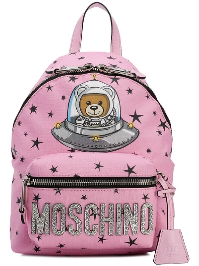 Moschino Pink Space Teddy Bear Backpack
