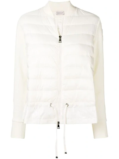 Moncler Padded Bomber Jacket In Neutrals