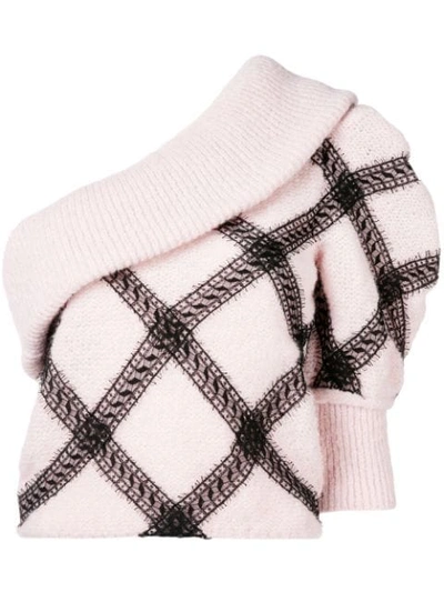 Philosophy Di Lorenzo Serafini One Shoulder Sweater In Pink