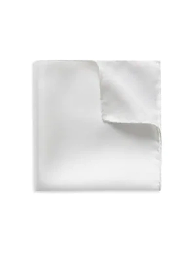 Eton Silk Pocket Square In White