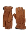 Brunello Cucinelli Suede & Cashmere Gloves In Hazelnut