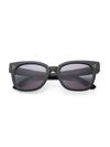Kyme Ricky 50mm Squared Rectangle Sunglasses In Black