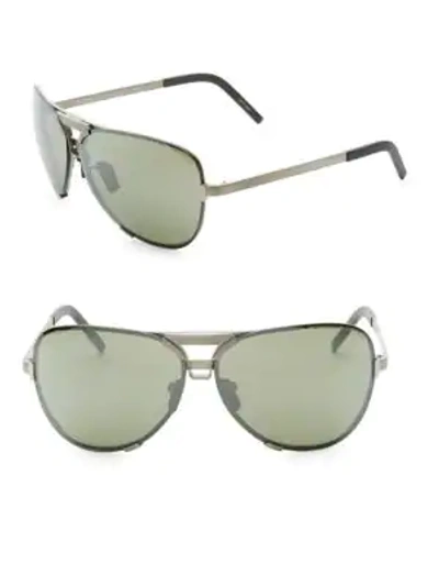 Porsche Design P´8678 67mm Interchangeable Aviator Sunglasses In Silver