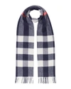 Burberry Men's Half Mega Check Cashmere Scarf In Navy