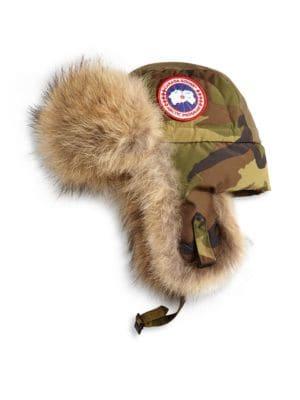 canada goose coyote fur hat