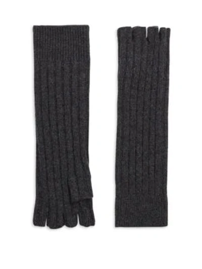 Saks Fifth Avenue Collection Cashmere Fingerless Gloves In Charcoal