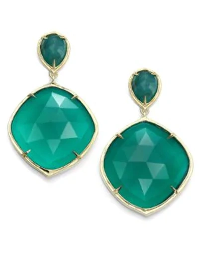 Ila Keely Green Onyx, Emerald & 14k Yellow Gold Drop Earrings