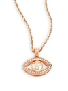 Chopard Women's Happy Diamonds & 18k Rose Gold Evil Eye Pendant Necklace