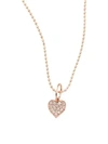 Sydney Evan Women's Heart Diamond & 14k Rose Gold Pendant Necklace