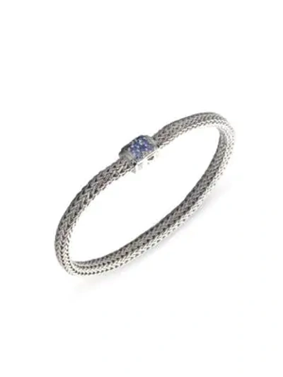 John Hardy Classic Chain Sapphire & Sterling Silver Extra-small Bracelet In No Color