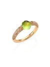 Pomellato M'ama Non M'ama Brown Diamond, Peridot & 18k Rose Gold Ring