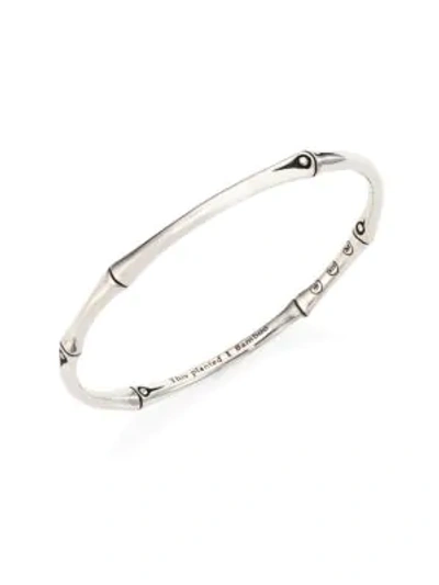 John Hardy Bamboo Slim Sterling Silver Bangle Bracelet