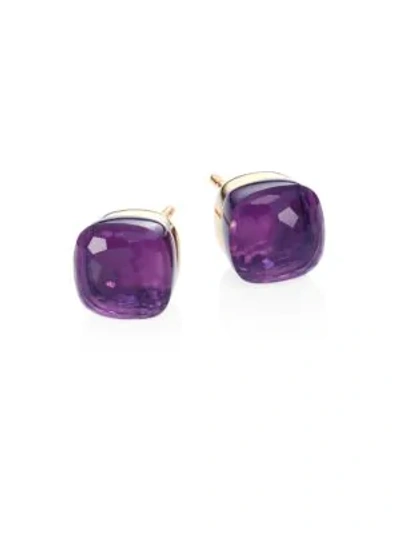 Pomellato Women's Amethyst, 18k Rose & White Gold Stud Earrings In Rose Gold