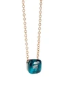 Pomellato Blue Topaz & 18k Rose Gold Pendant Necklace
