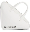 Balenciaga Extra Small Triangle Leather Bag - White