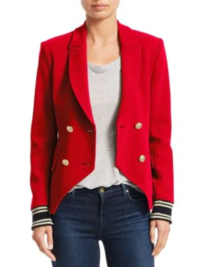 Scripted Women's Double Breasted Blazer In Red