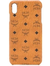 Mcm Iphone X Case In Visetos Original In Brown