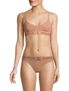 Calvin Klein Monogram Unlined Triangle Bralette In Unity
