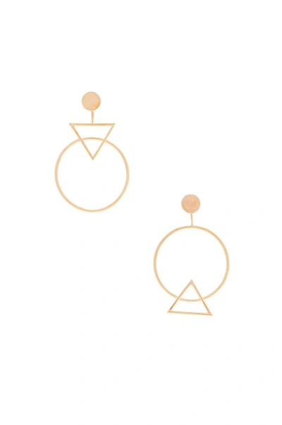 Paradigm Futura Earrings In Metallic Gold