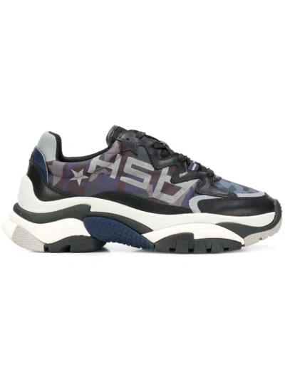 Ash Action Sneakers In Black/camo Midnight