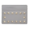 Valentino Garavani Valentino  Rockstud Cardholder - Grey In Pr6 Pastelg