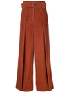 Ulla Johnson High Waist Palazzo Trousers - Red