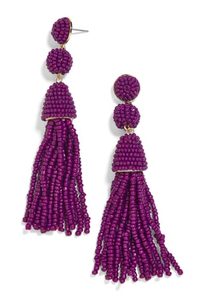 Baublebar Granita Beaded Tassel Earrings In Purple