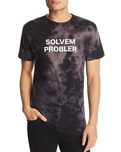 Altru Solvem Probler Tie-dyed Graphic Tee In Soft Black Wash