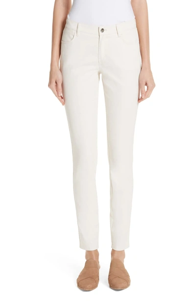 Lafayette 148 Mercer Skinny Jeans In Ecru