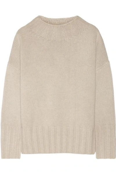 The Row Meme Oversized Merino Wool And Cashmere-blend Sweater In Gray