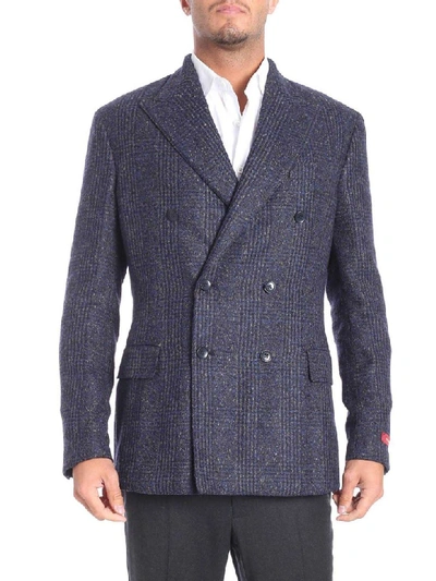 Ernesto Esposito Double-breasted Woolen Cloth Jacket In Blue