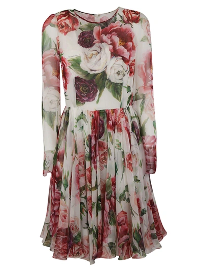 Dolce & Gabbana Floral Print Dress In Multicolor