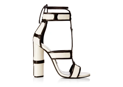 Tom Ford Patchwork Sandal In Chalk/black