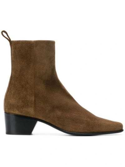 Pierre Hardy Suede Ankle Boots In Brown