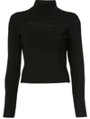 Proenza Schouler Cut-out Turtleneck Sweater - Black