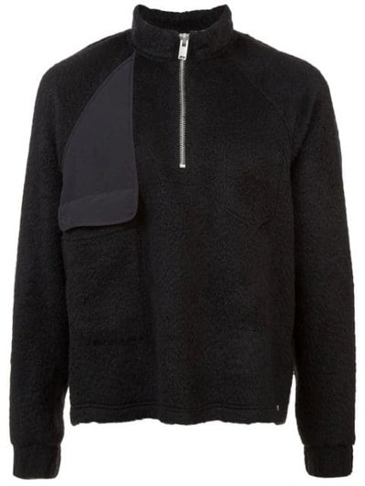 Siki Im Shearling Zipped Sweater - Black