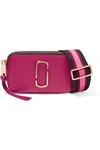 Marc Jacobs Snapshot Textured-leather Shoulder Bag In Fuchsia
