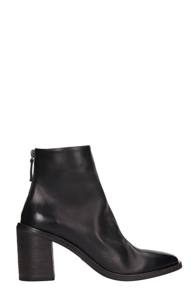 Marsèll Tapiro Black Leather Ankle Boots