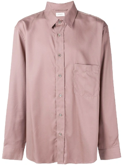 Lemaire Straight Collar Shirt In Neutrals