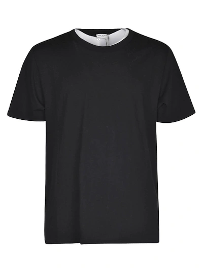 Saint Laurent Printed T-shirt In Black/brilliant