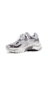Ash Women's Addict Low-top Sneakers In Silver/grigio/silver/white