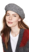 Hat Attack Wool Beret Hat In Charcoal