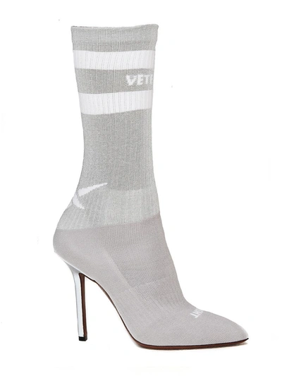 Vetements Grey Reflective Sock Pumps Grey