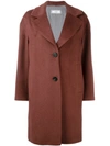 Peserico Single Breasted Coat - Brown