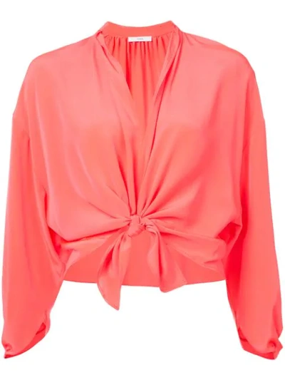 Tome Bow-tied Cropped Top - Pink