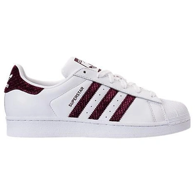 Adidas Originals Women's Originals Superstar Leather Casual Shoes, White In White