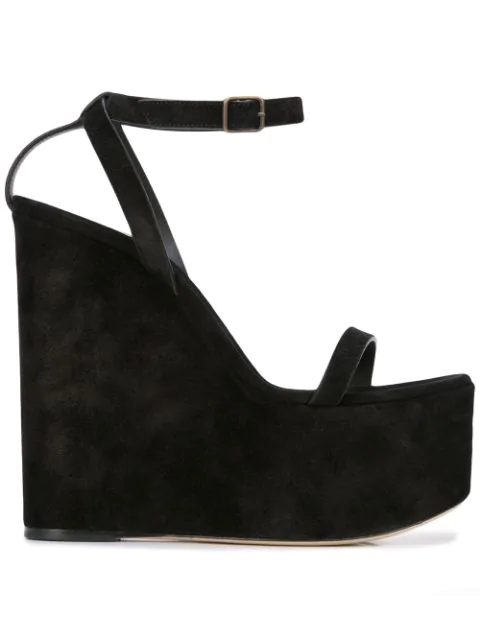 ysl black wedges