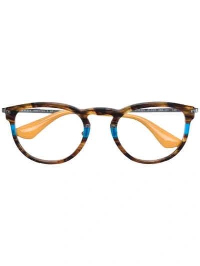 Prada Round Frame Glasses In Brown